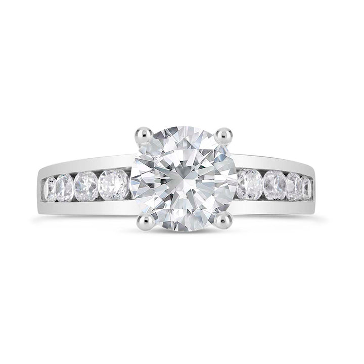 Diamond Channel Set Engagement Ring