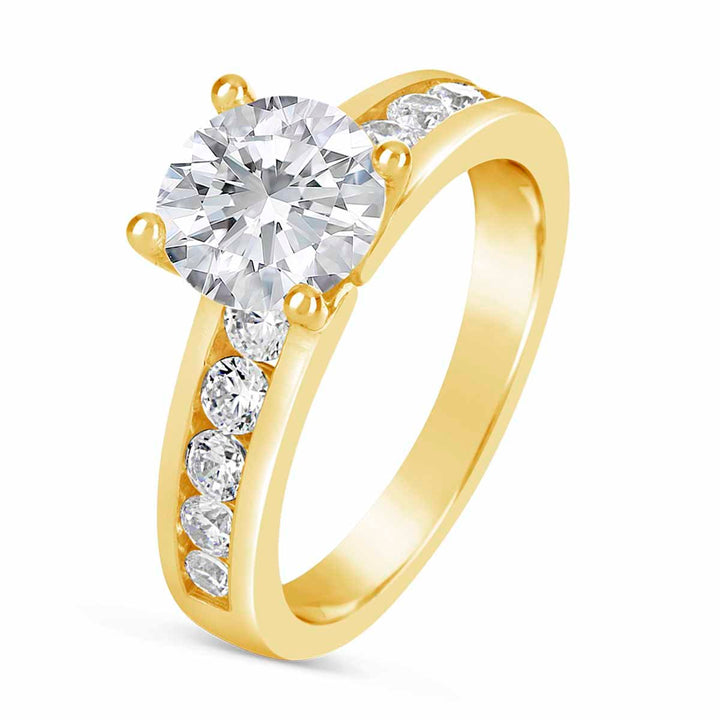 Diamond Channel Set Engagement Ring