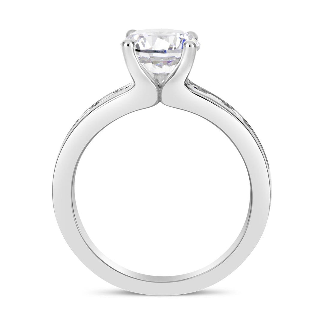Diamond Channel Set Engagement Ring