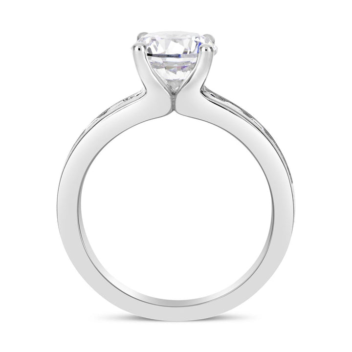 Diamond Channel Set Engagement Ring