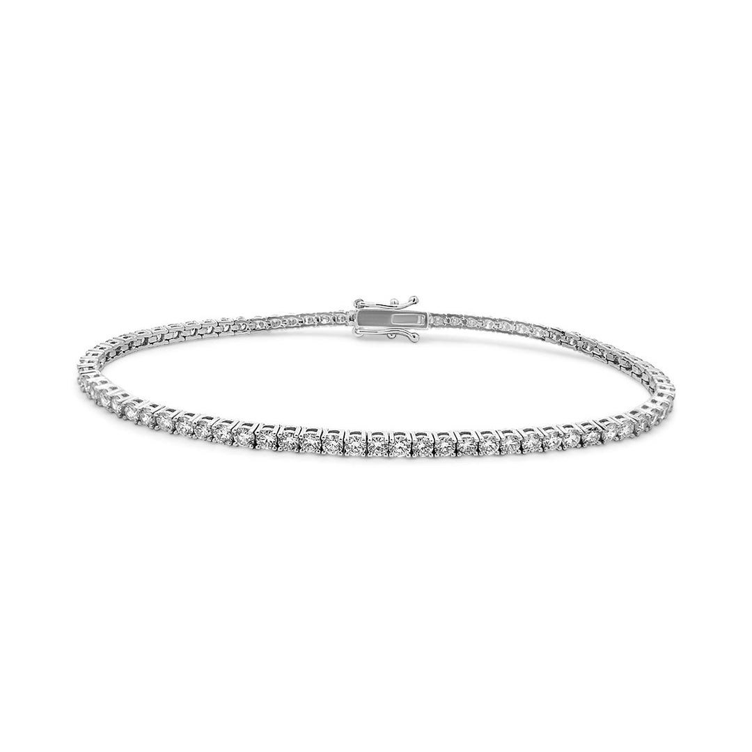 White Gold Lab Grown Diamond Tennis Bracelet (3.64 ct. total weight) - BL7741-W
