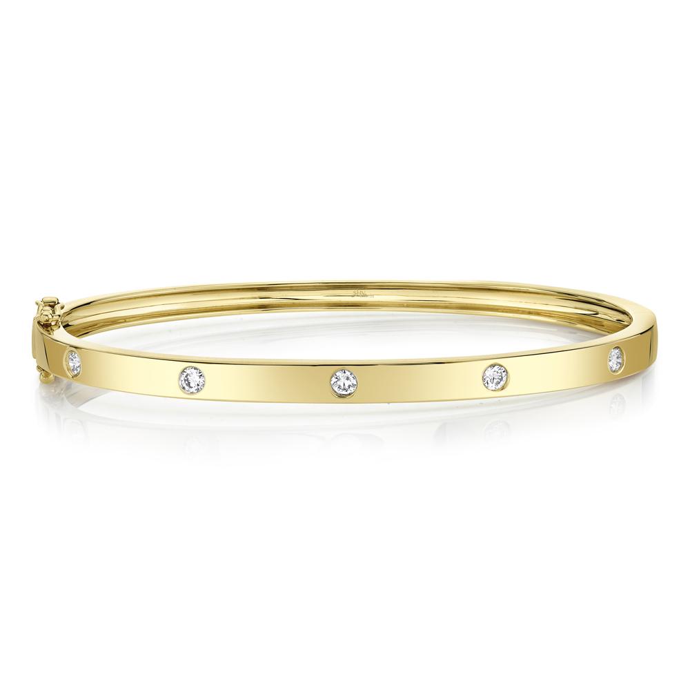 Yellow Gold Diamond Bangle - SC55004067