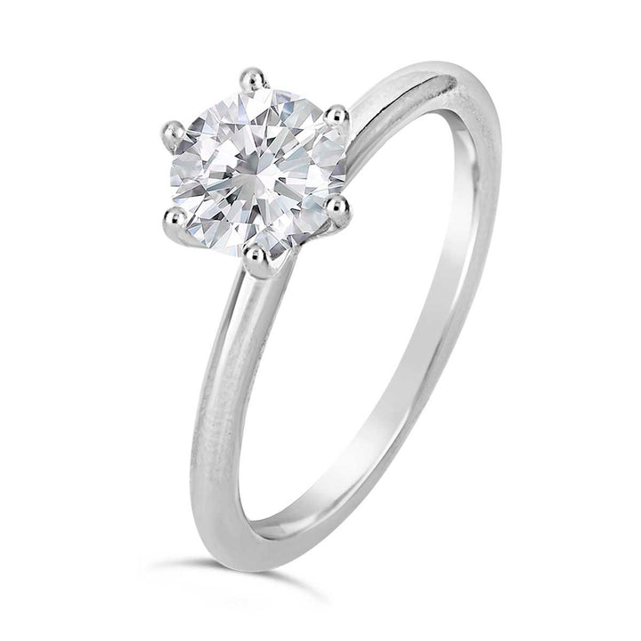 Classic 6 Prong Diamond Solitaire Engagement Ring