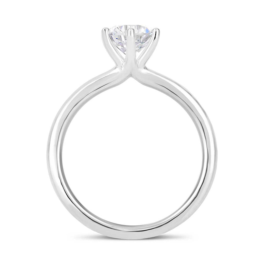 Classic 6 Prong Diamond Solitaire Engagement Ring
