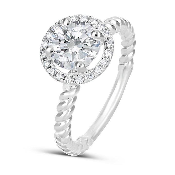 Diamond Halo Engagement Ring