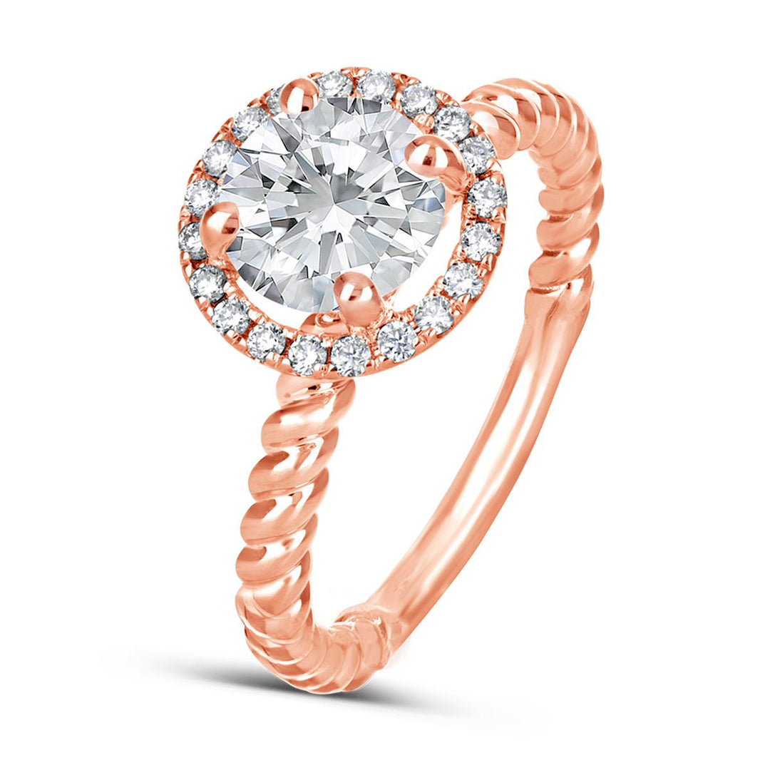 Diamond Halo Engagement Ring