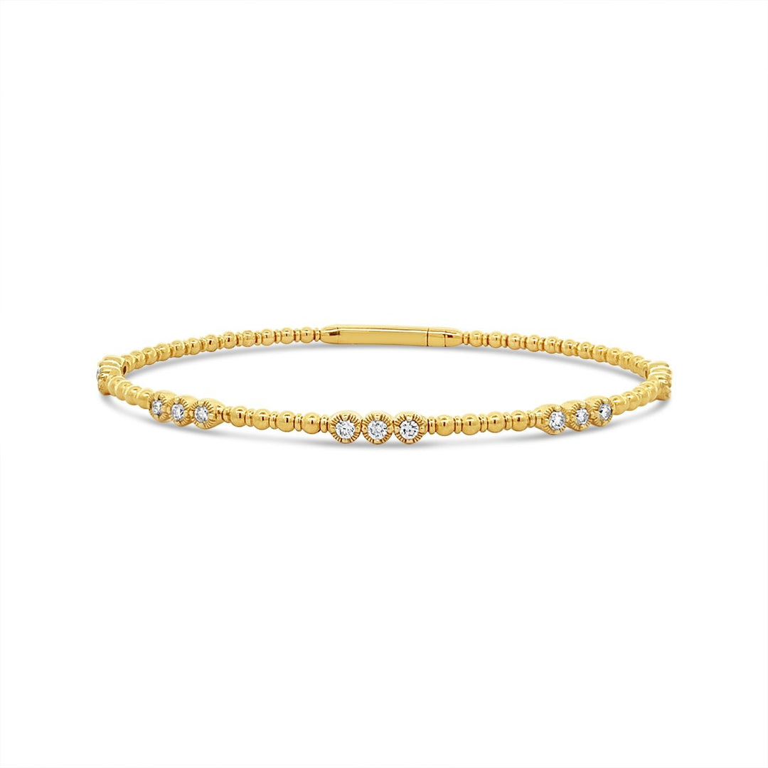 14K Yellow Gold Diamond Bangle - BDD7179