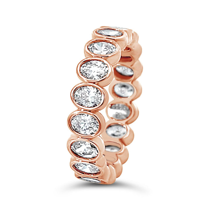 Modern Bezel Oval Diamond Eternity Band - YJC3451R-E