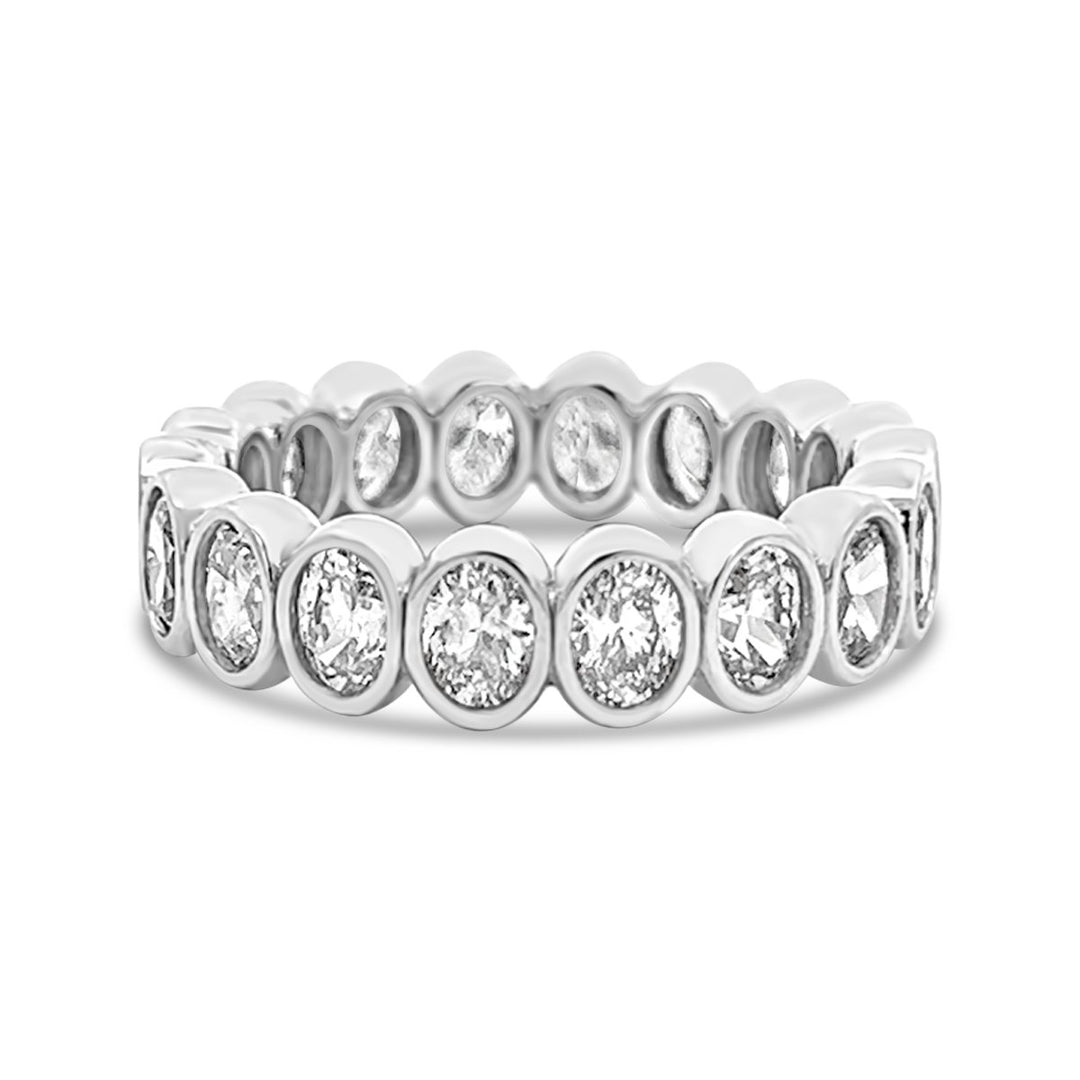 Modern Bezel Oval Diamond Eternity Band - YJC3451R-E