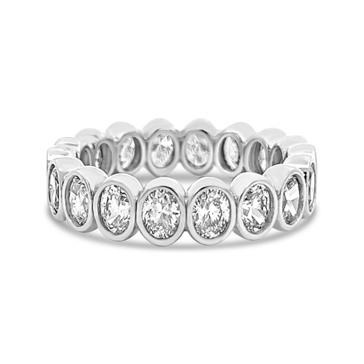 Modern Bezel Oval Diamond Eternity Band - YJC3451R-E