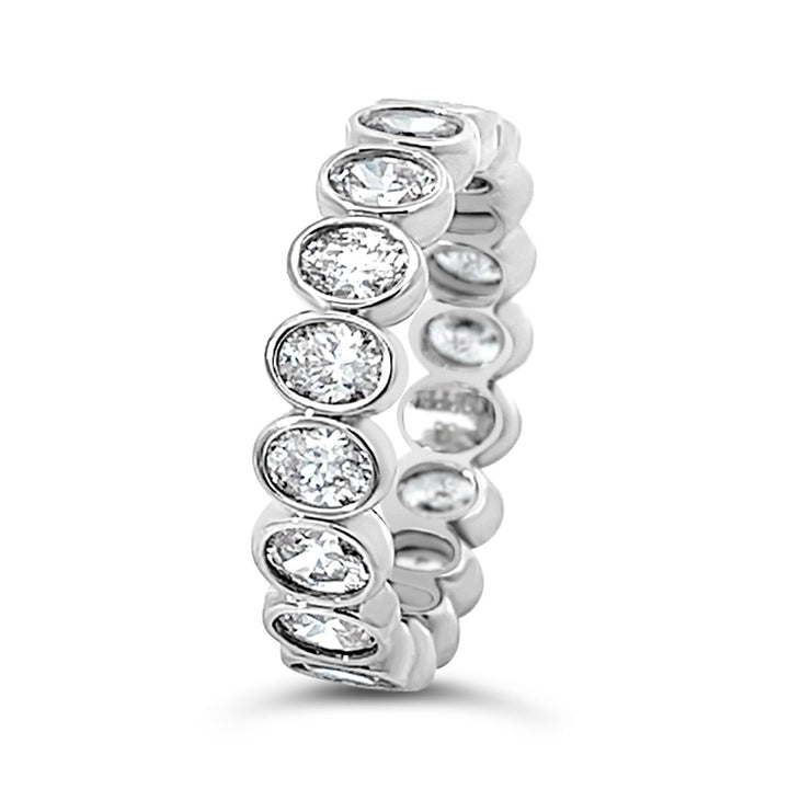 Modern Bezel Oval Diamond Eternity Band - YJC3451R-E