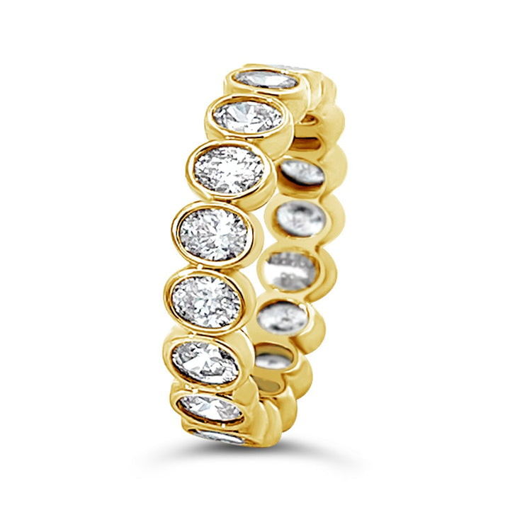 Modern Bezel Oval Diamond Eternity Band - YJC3451R-E