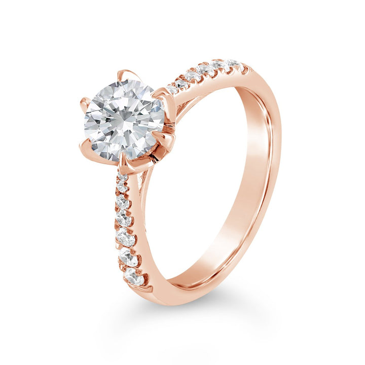 6 Prong Diamond Engagement Ring