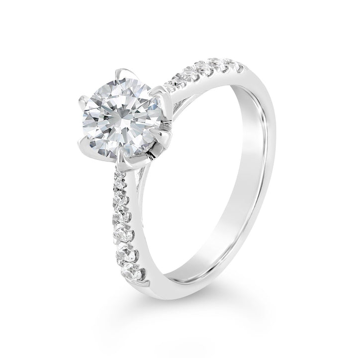 6 Prong Diamond Engagement Ring