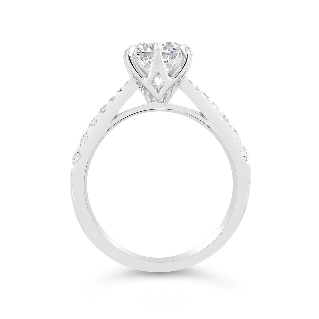 6 Prong Diamond Engagement Ring