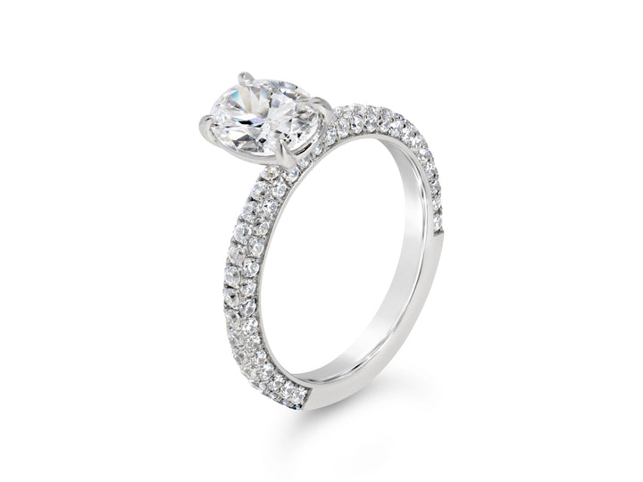 Pave Diamond Engagement Ring