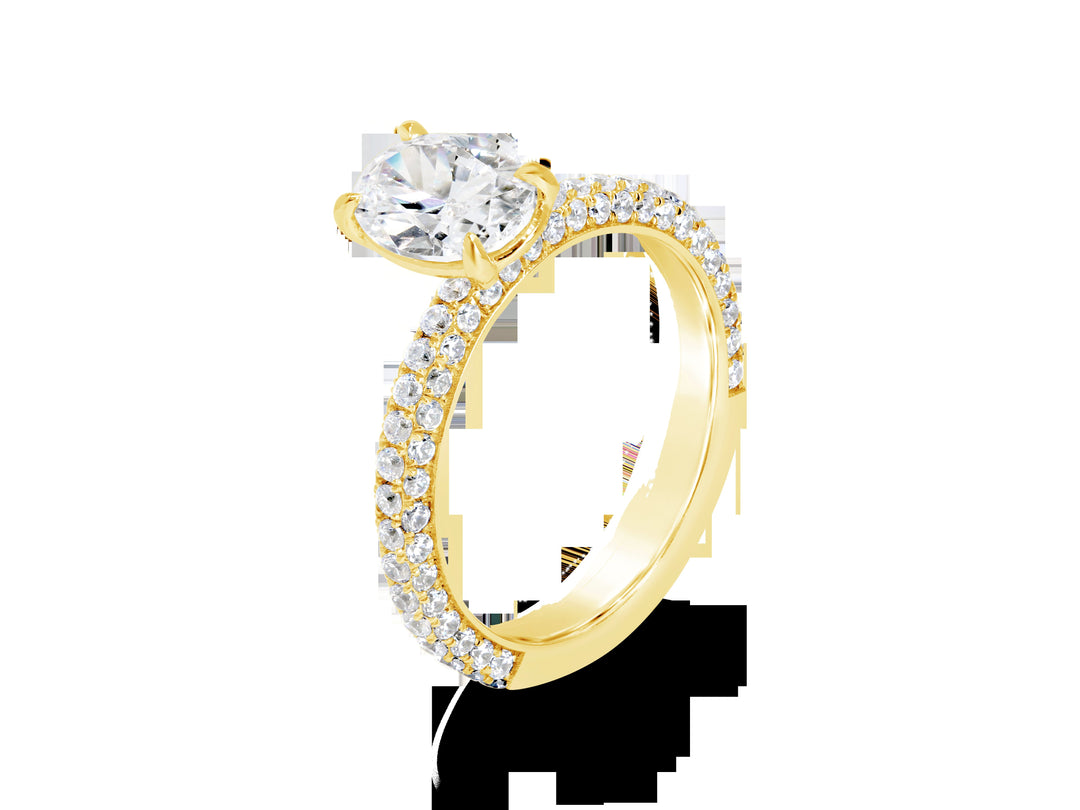 Pave Diamond Engagement Ring