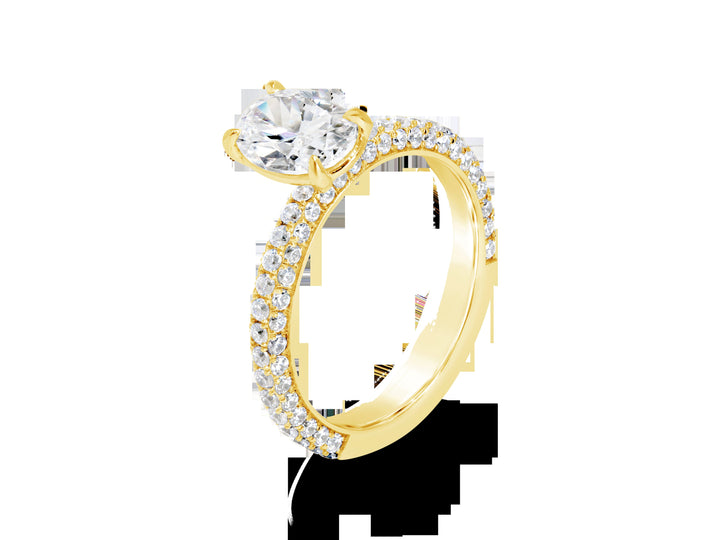 Pave Diamond Engagement Ring