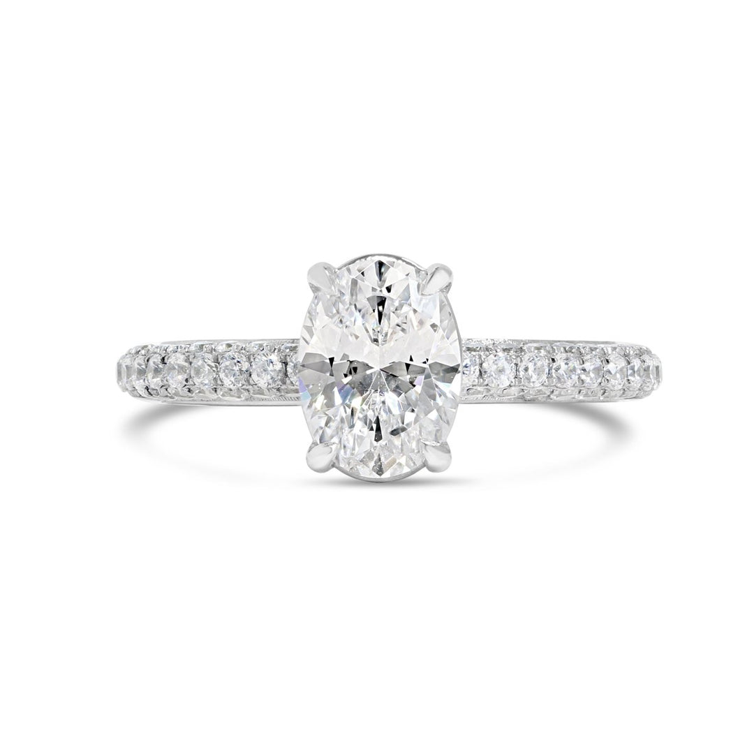 Pave Diamond Engagement Ring