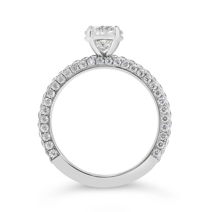 Pave Diamond Engagement Ring
