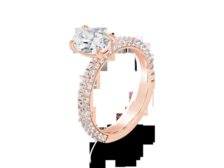 Pave Diamond Engagement Ring