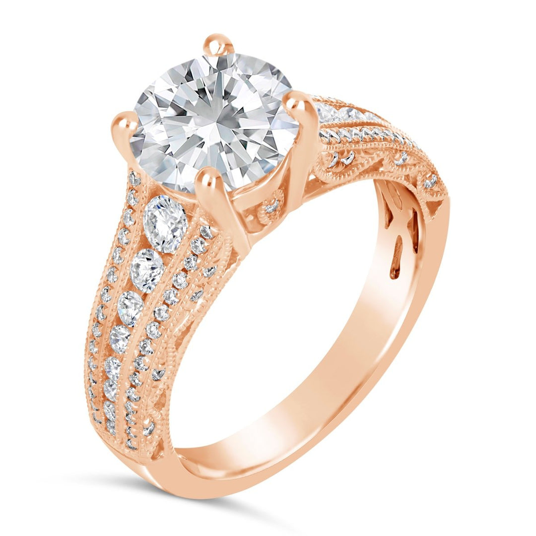 Vintage Style Diamond Engagement Ring