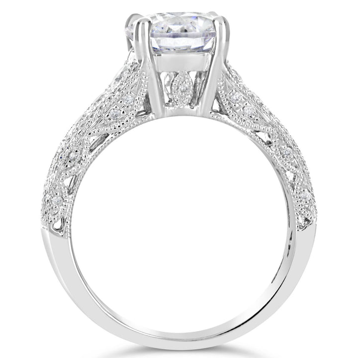 Vintage Style Diamond Engagement Ring