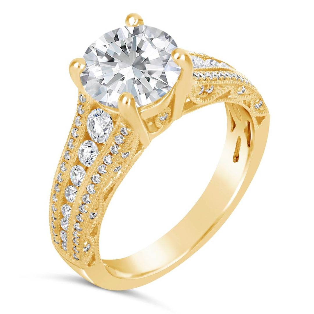 Vintage Style Diamond Engagement Ring