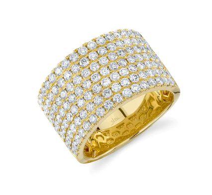 Yellow Gold Diamond Pave Ring - SC55022797V3