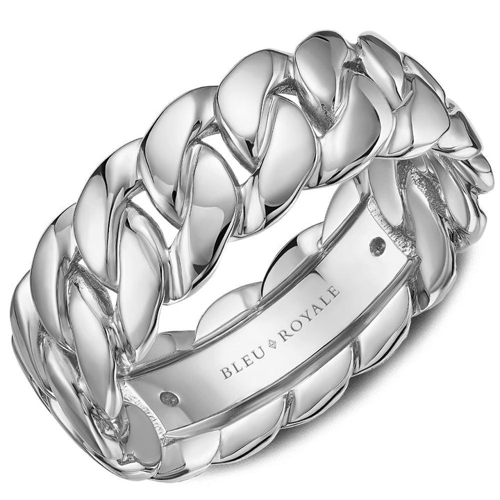 High Polish Links Men's Wedding Band - RYL-233Y8