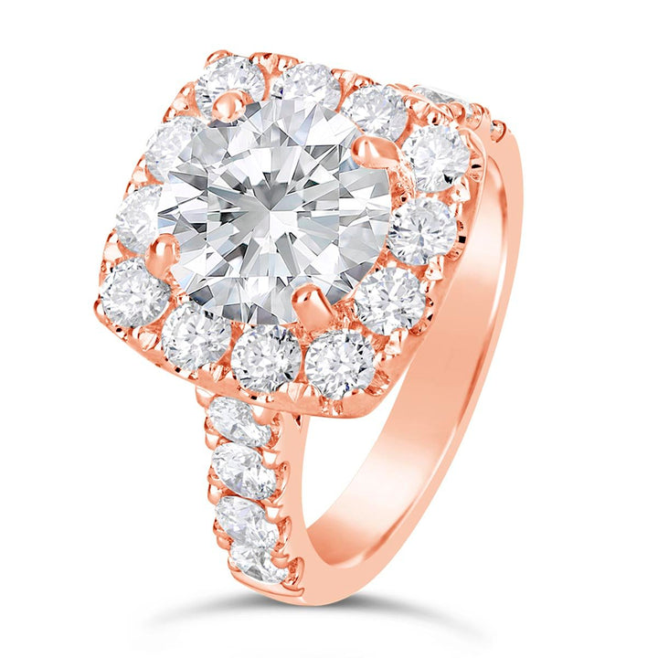 Diamond Halo Engagement Ring