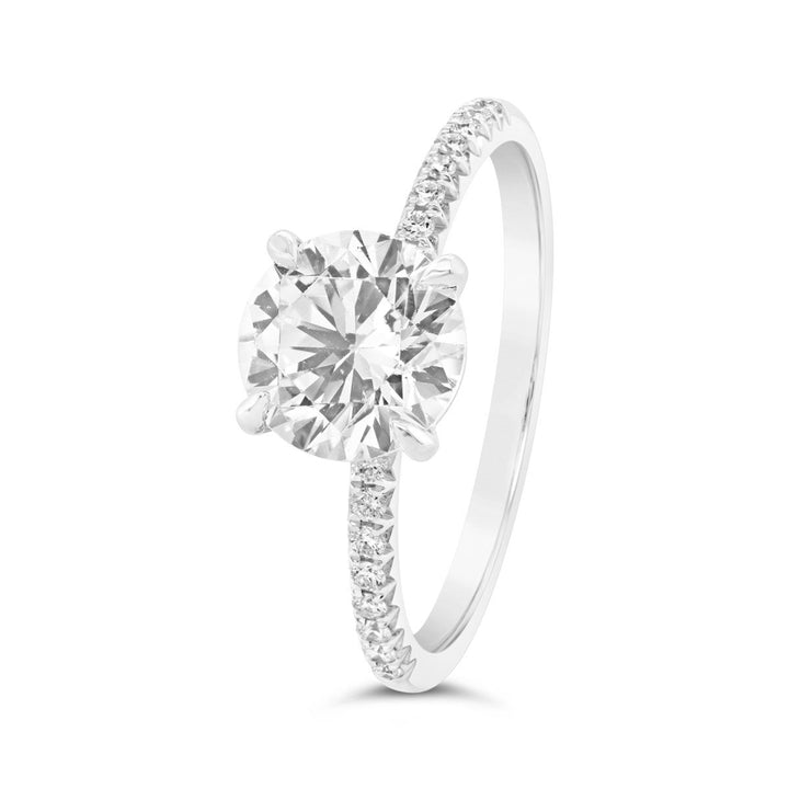 Pave Diamond Enggement Ring