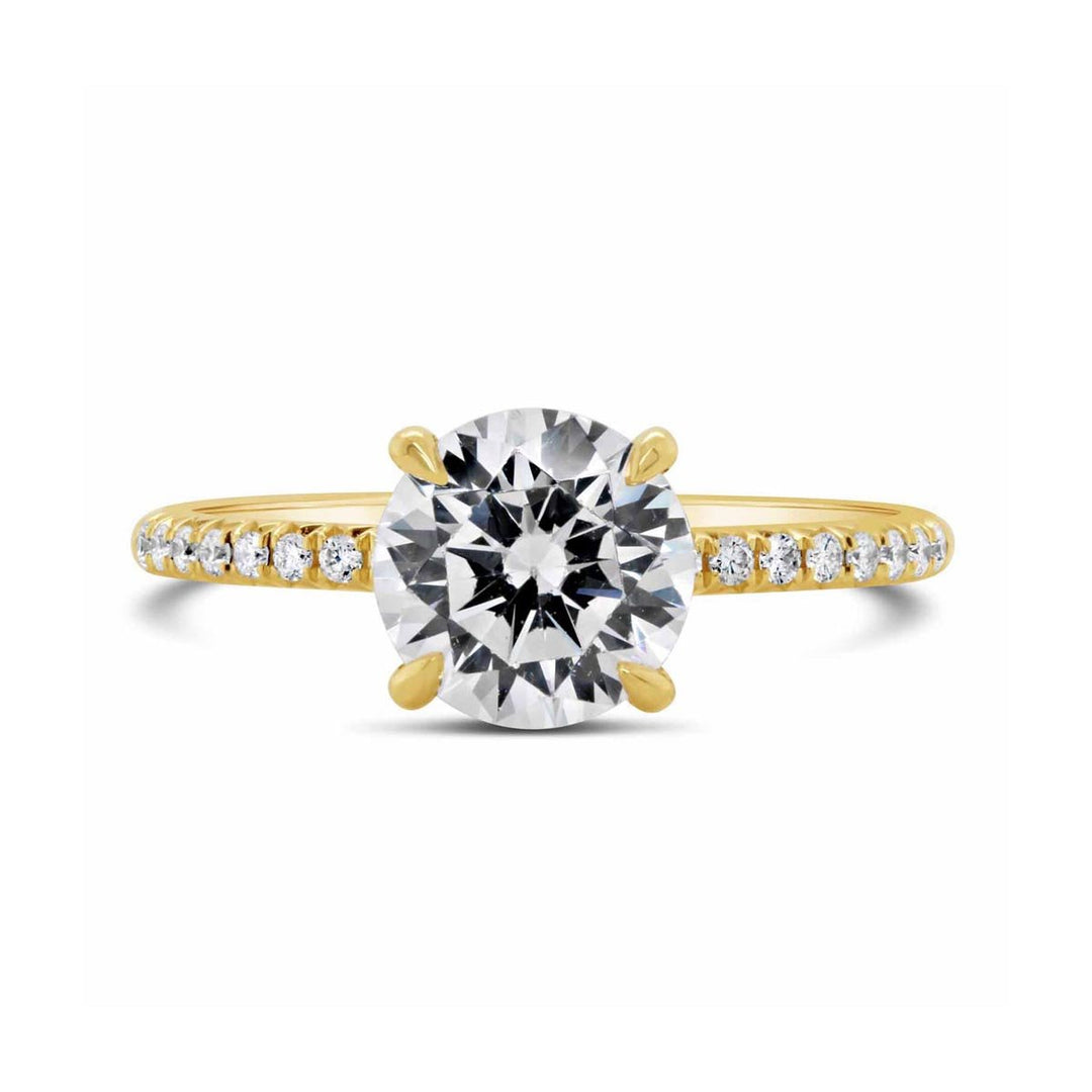 Pave Diamond Enggement Ring