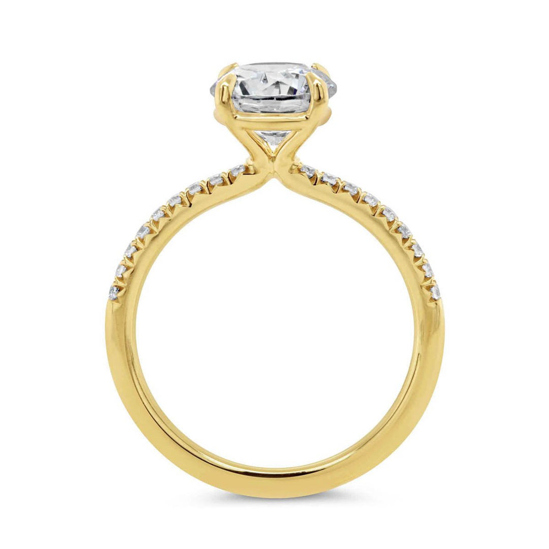 Pave Diamond Enggement Ring