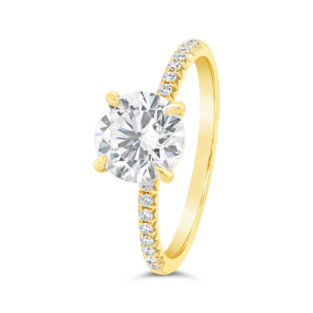 Pave Diamond Enggement Ring
