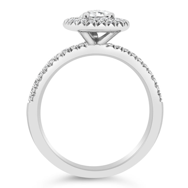 Double Halo Diamond Engagement Ring