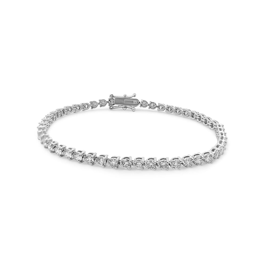 White Gold Lab Grown Diamond Line Bracelet (6.00 ct. total weight) - BL7200