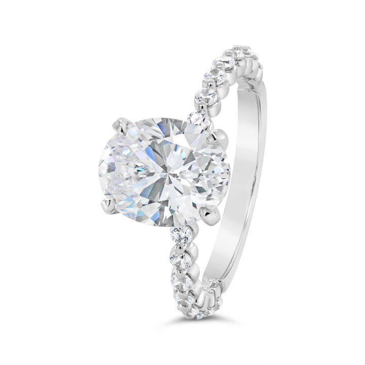 Shared Prong Diamond Engagement Ring