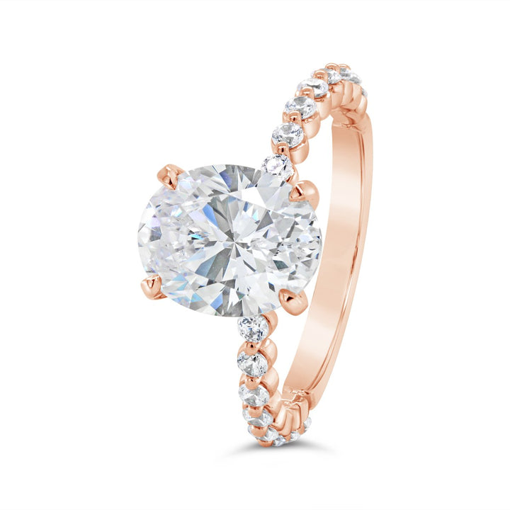 Shared Prong Diamond Engagement Ring
