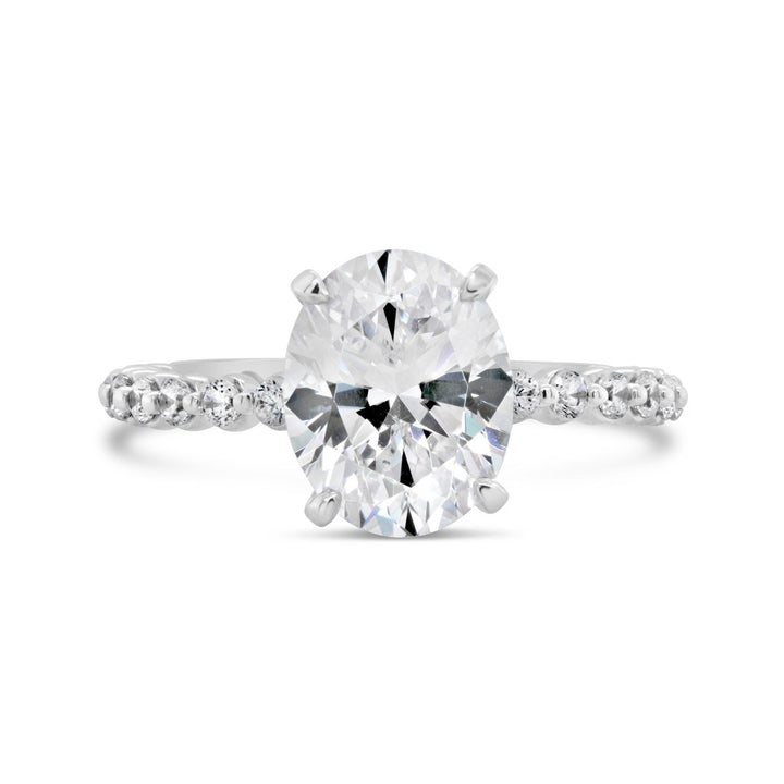 Shared Prong Diamond Engagement Ring