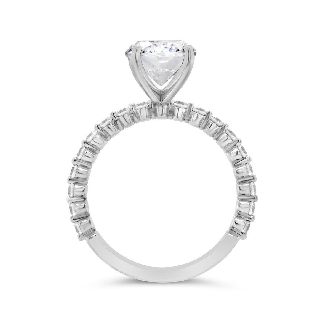 Shared Prong Diamond Engagement Ring