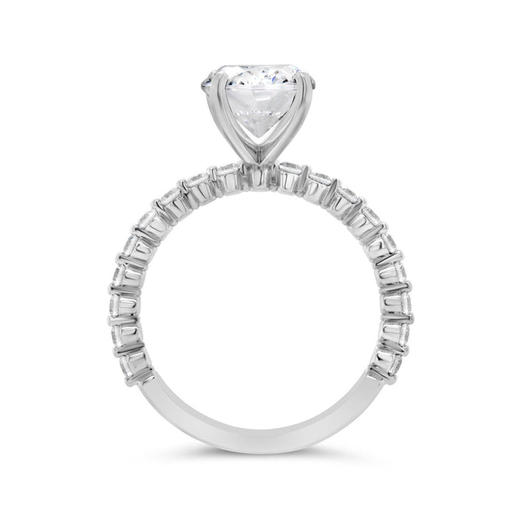 Shared Prong Diamond Engagement Ring