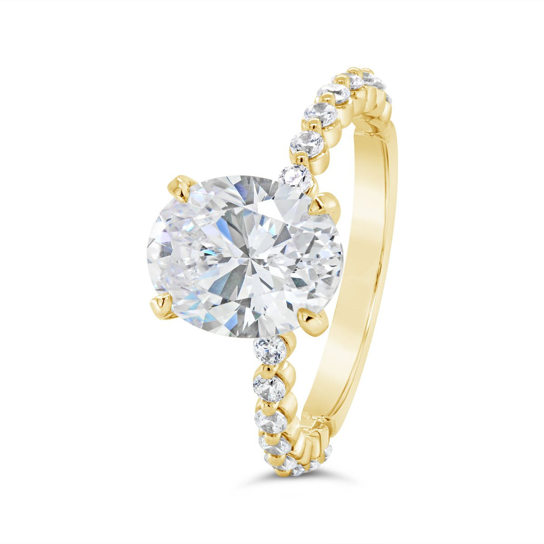 Shared Prong Diamond Engagement Ring