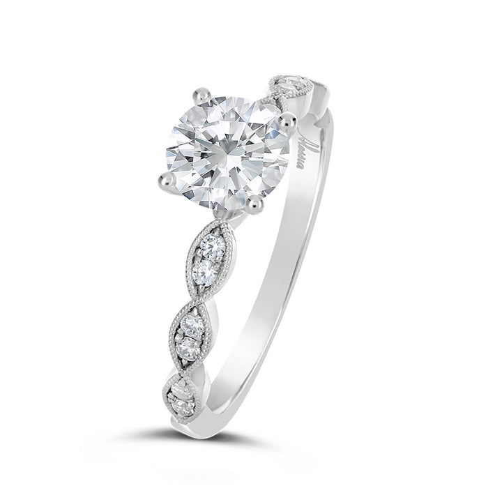 Vintage Style Diamond Engagement Ring