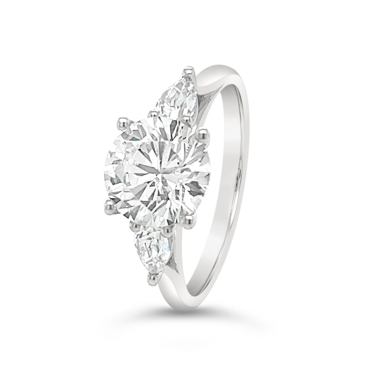 Three Stone Diamond Engagement Ring