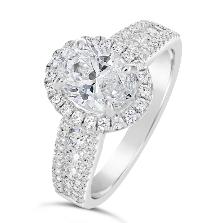 Diamond Halo Engagement Ring