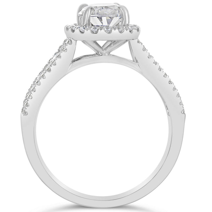 Diamond Halo Engagement Ring