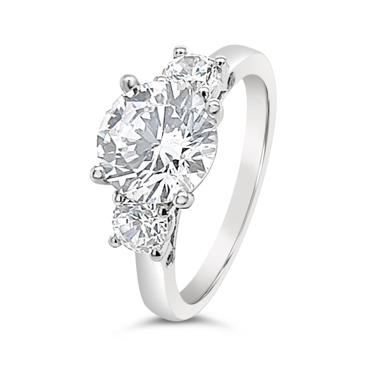 Three Stone Diamond Engagement Ring