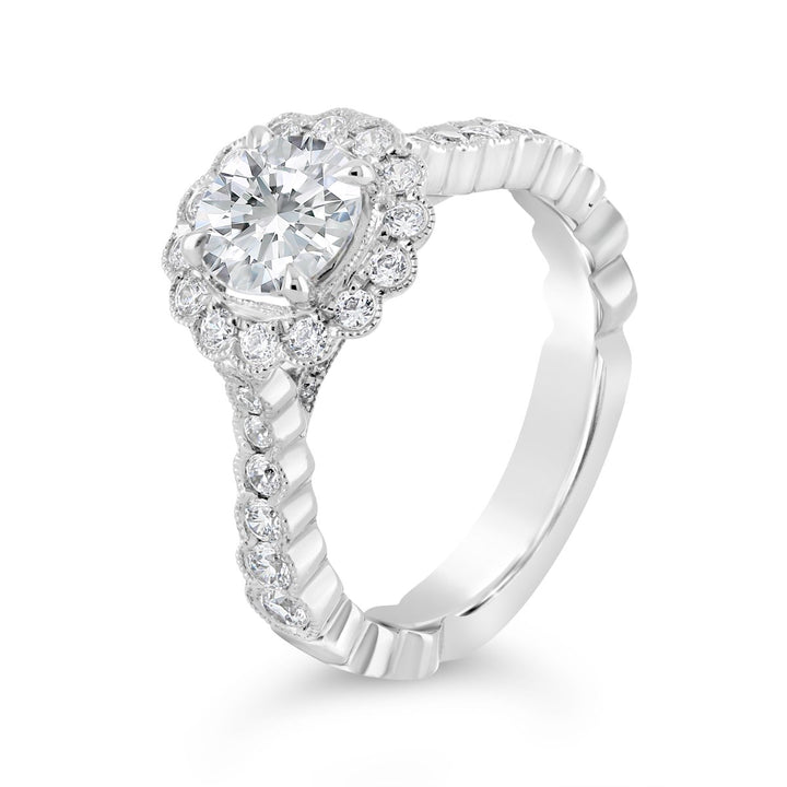 Diamond Halo Engagement Ring