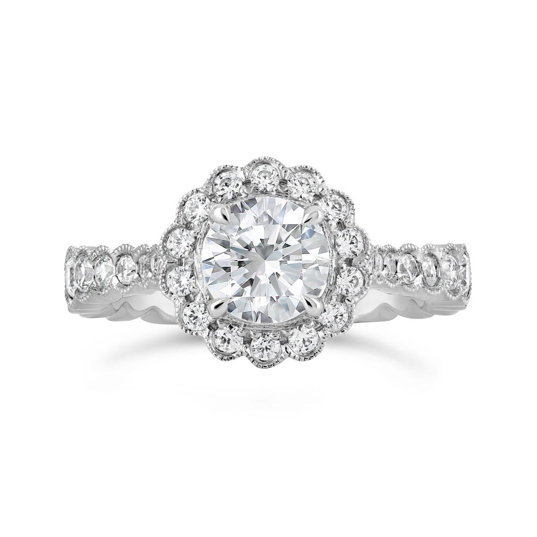 Diamond Halo Engagement Ring